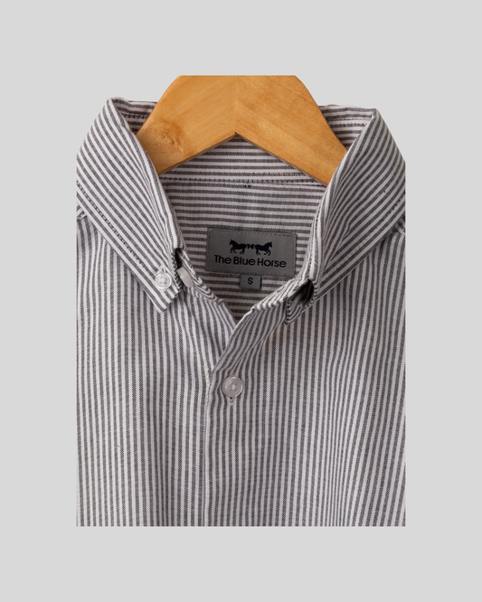 Camisa Oxford Rayas Negra