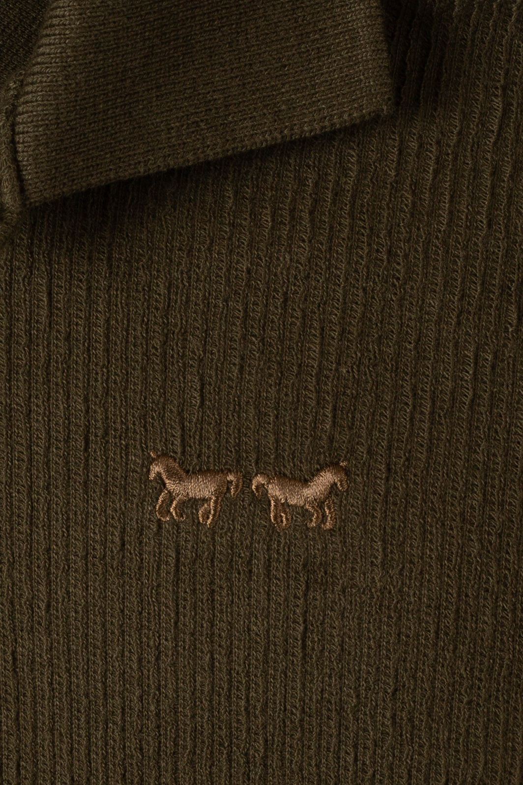 Suéter Halfzip Jacquard Verde Oliva