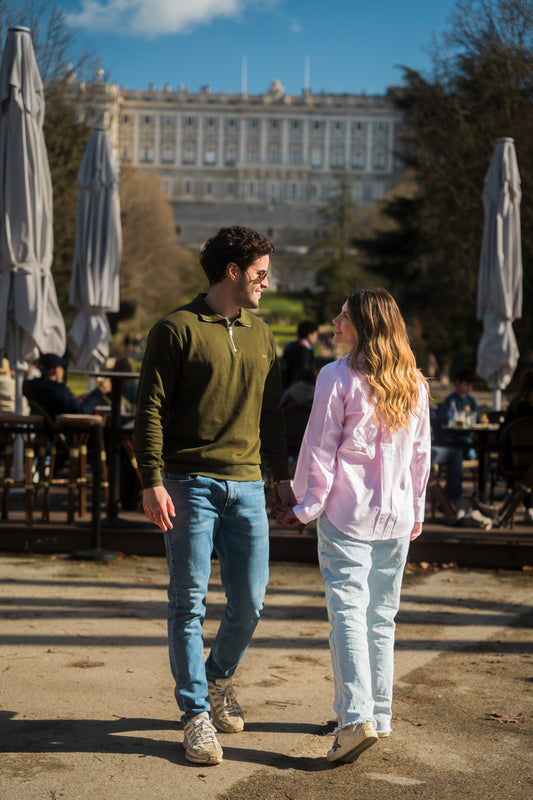 Suéter Halfzip Jacquard Verde Oliva