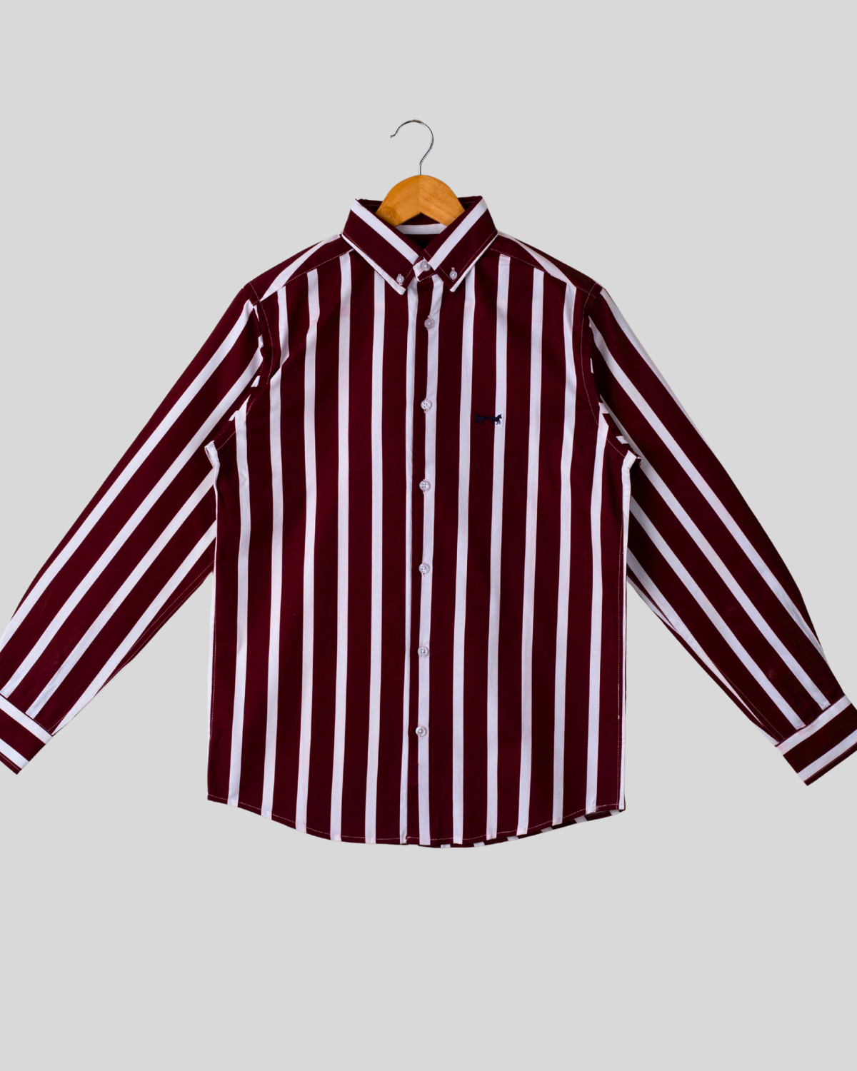 Camisa Oxford Marrón Rayas