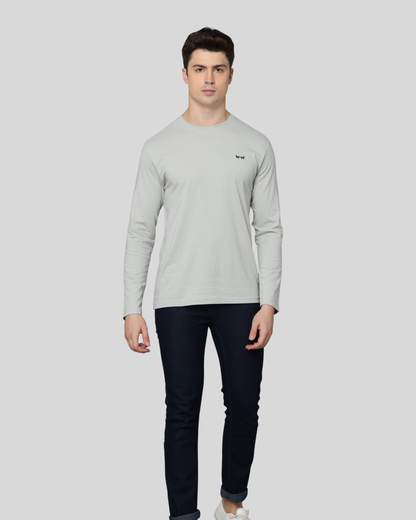 Camiseta Pima Manga Larga Gris