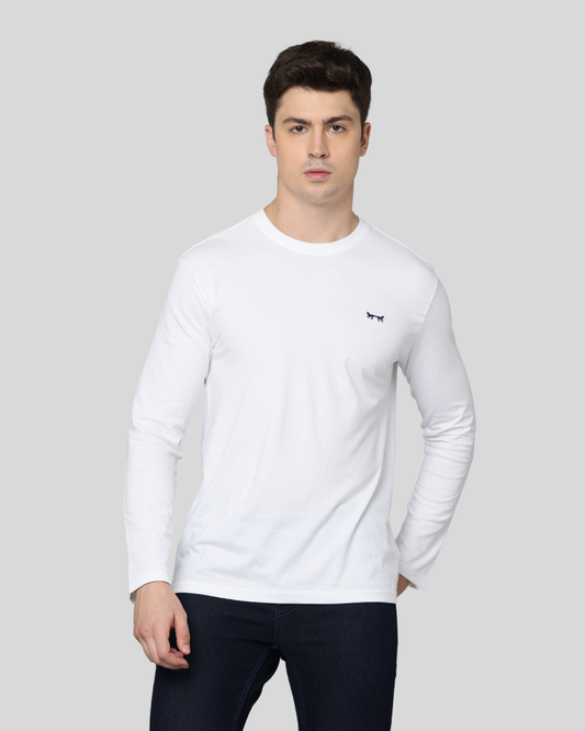 Camiseta Pima Manga Larga Blanca