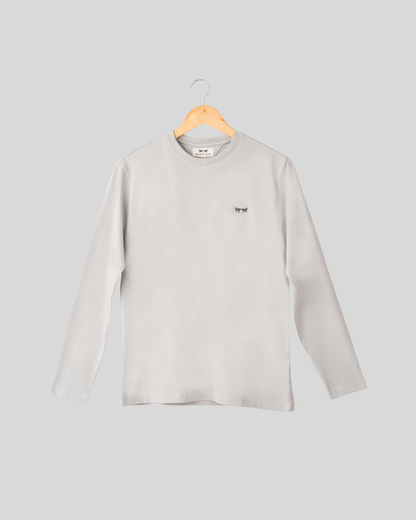 Camiseta Pima Manga Larga Gris
