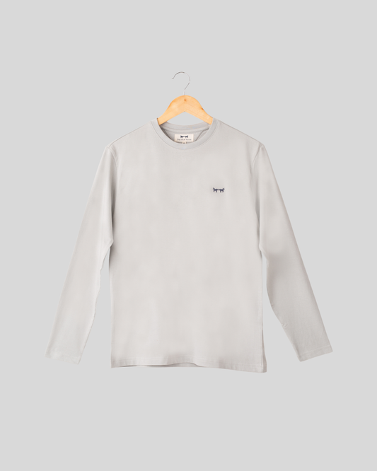 Camiseta Pima Manga Larga Gris