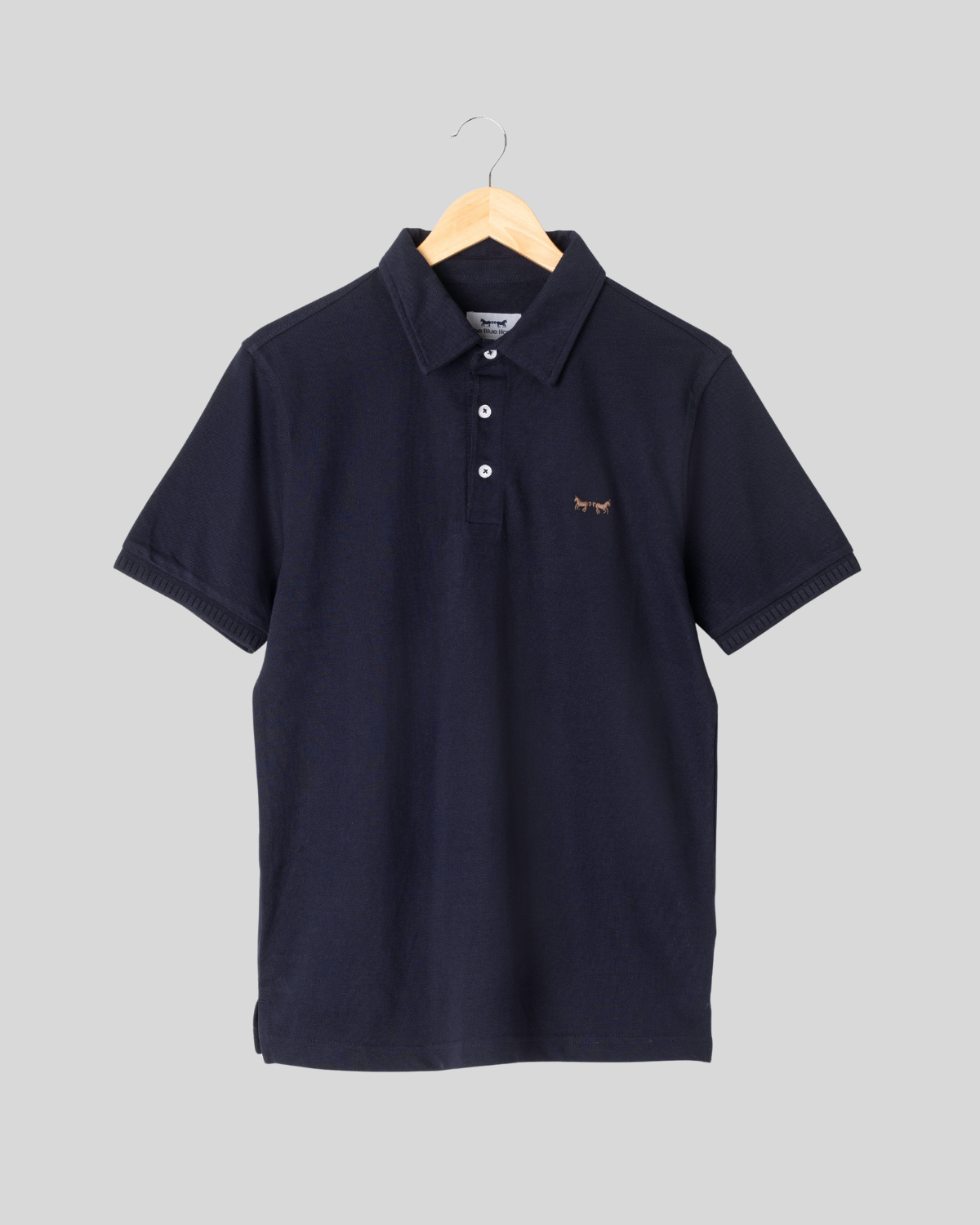 Polo Manga Corta Azul Oscuro