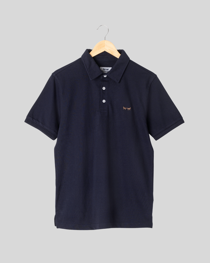 Polo Manga Corta Azul Oscuro