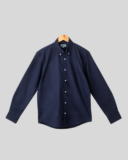 Camisa Oxford Azul Oscuro