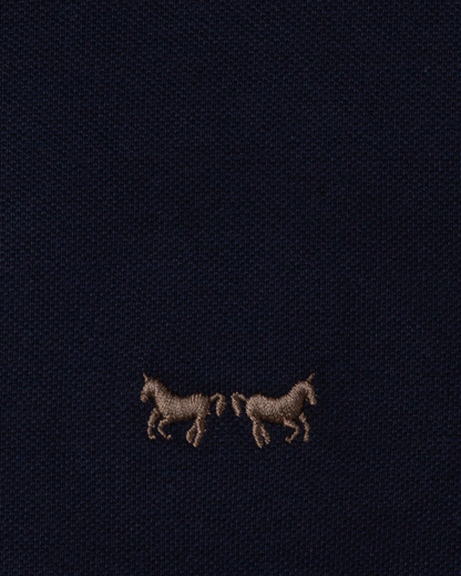Polo Manga Corta Azul Oscuro