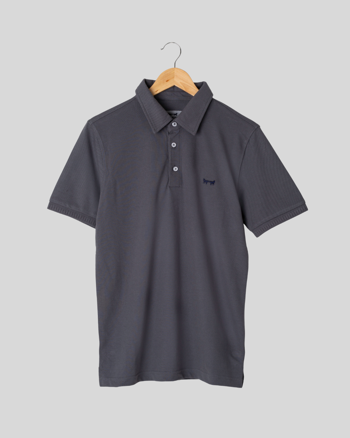 Polo Manga Corta Gris