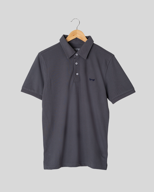 Polo Manga Corta Gris