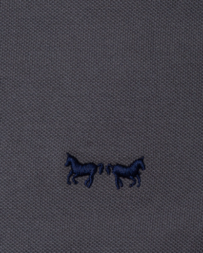 Polo Manga Corta Gris