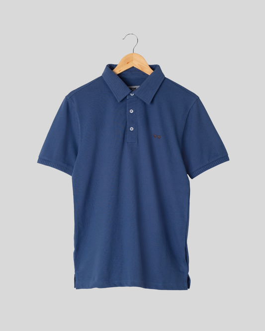 Polo Manga Corta Denim