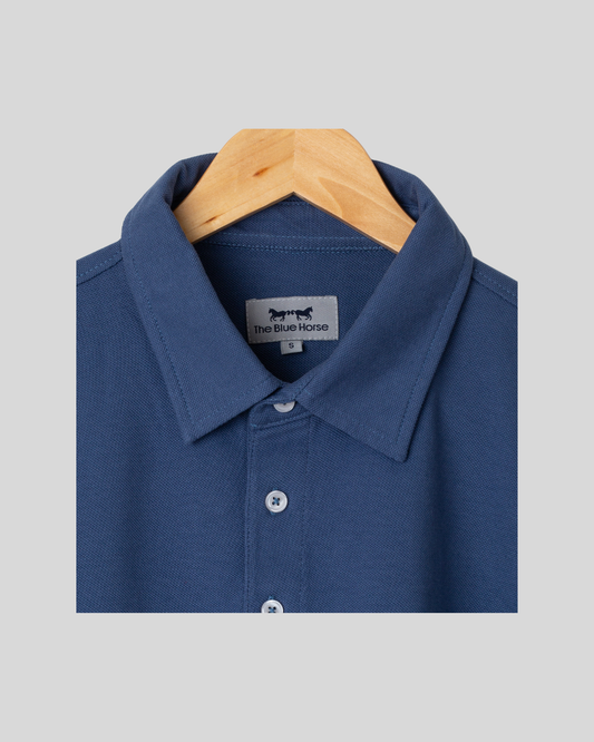 Polo Manga Corta Denim