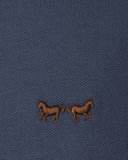Polo Manga Corta Denim