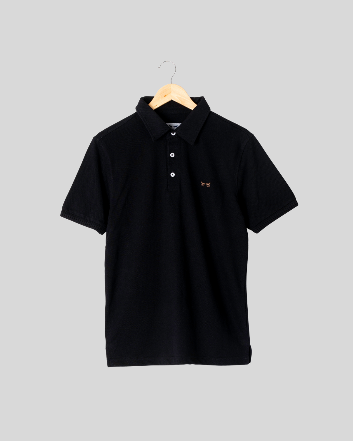 Polo Manga Corta Negro