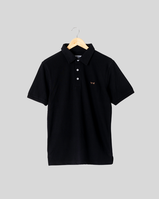 Polo Manga Corta Negro