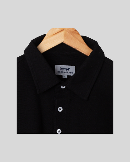 Polo Manga Corta Negro