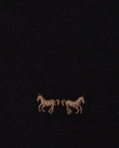 Polo Manga Corta Negro