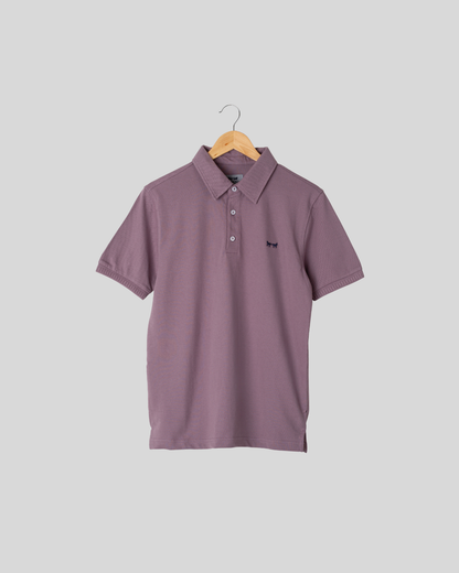 Polo Manga Corta Púrpura