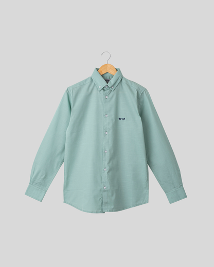 Camisa Lino Verde Inglés