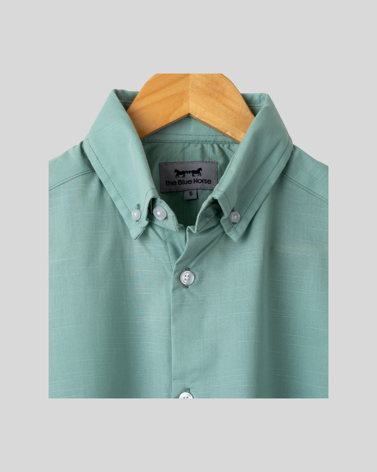 Camisa Lino Verde Inglés