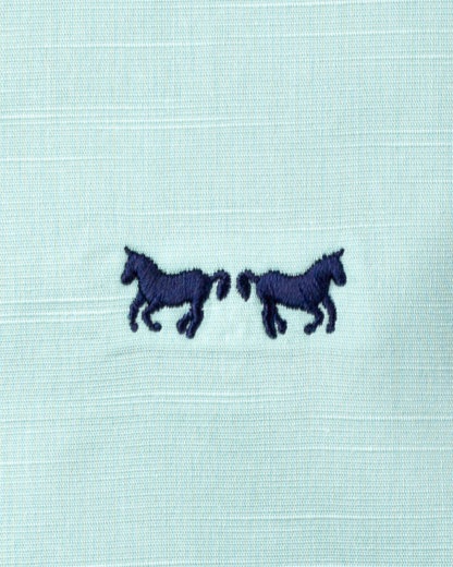 Camisa Lino Verde Inglés