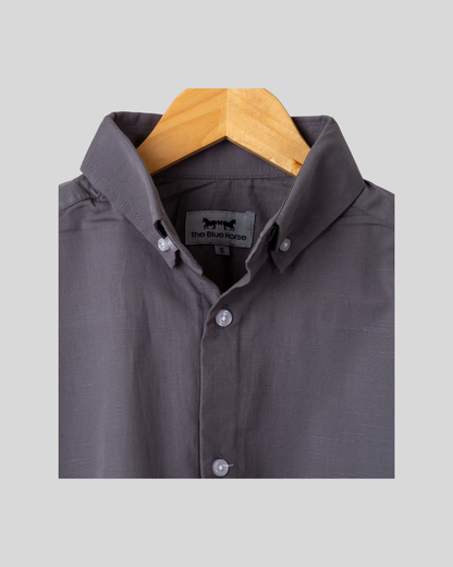 Camisa Lino Gris Elefante