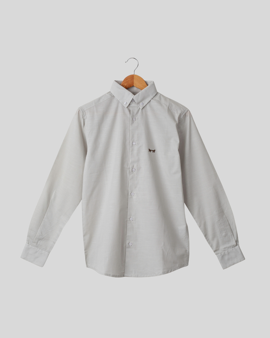 Camisa Lino Plateado
