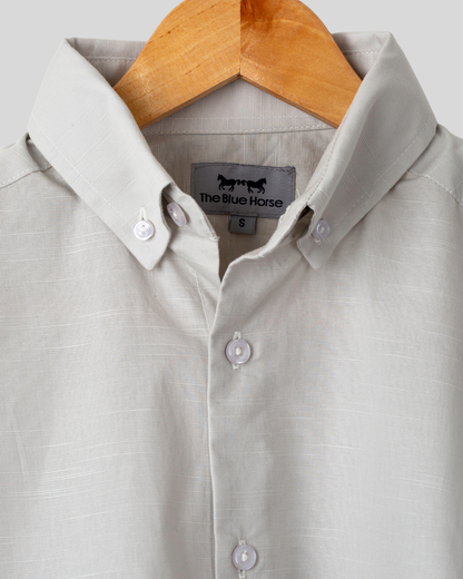 Camisa Twill Gris Claro