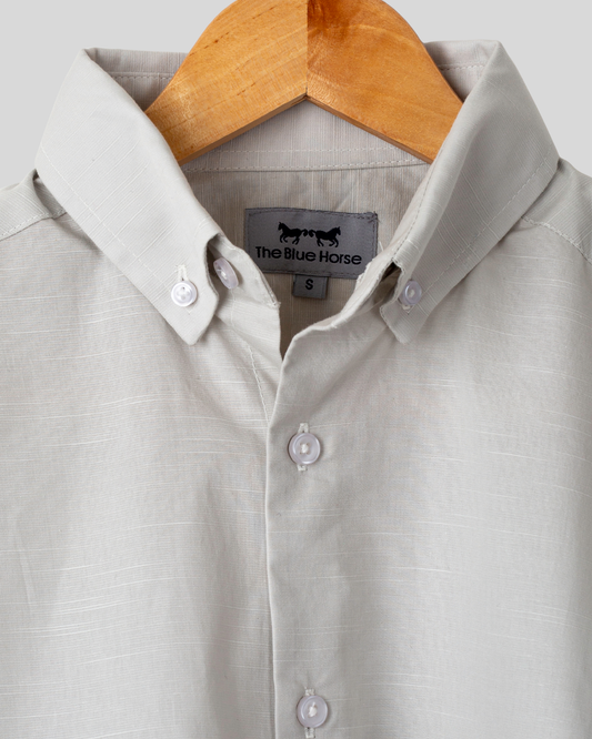 Camisa Twill Gris Claro