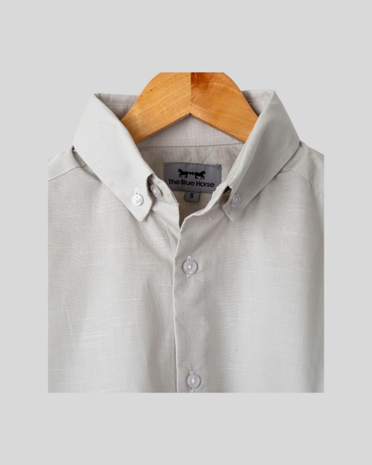 Camisa Lino Plateado