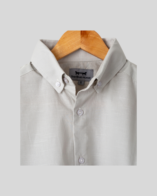 Camisa Lino Plateado
