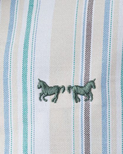 Camisa Rayas Amarillas y Verde Mujer