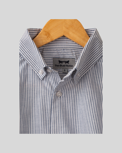 Camisa Oxford Rayas Zafiro