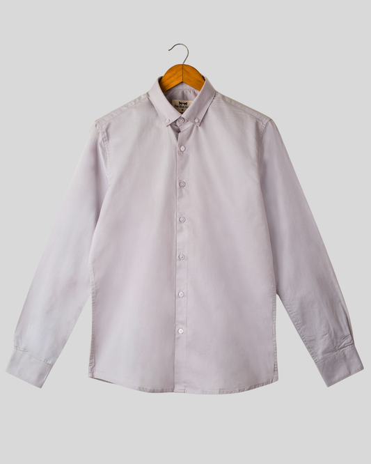Camisa Twill Gris Claro