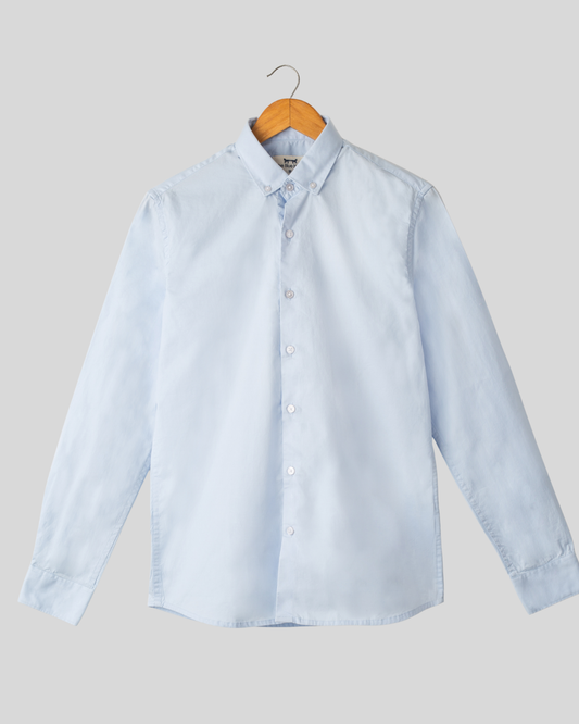 Camisa Twill Azul Claro