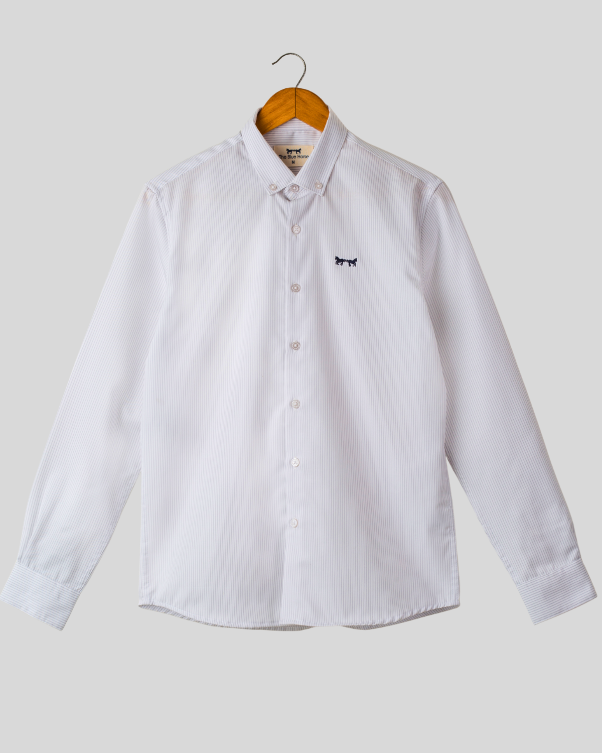 Camisa Twill Blanco con Rayas