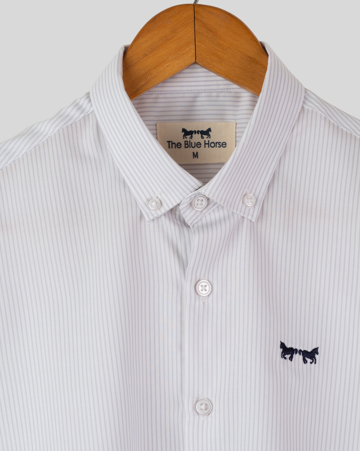 Camisa Twill Blanco con Rayas