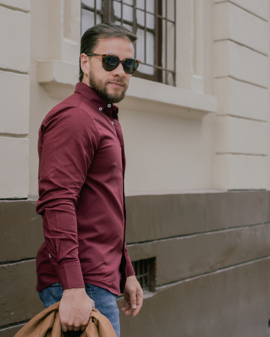Camisa Oxford Marrón