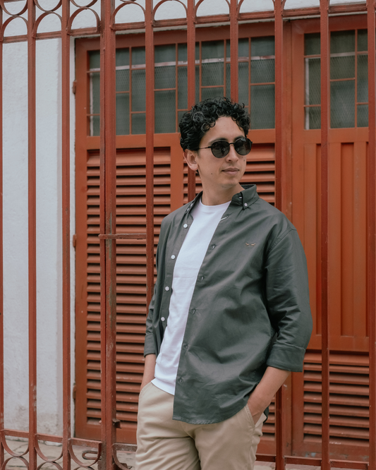 Camisa Oxford Verde Bosque