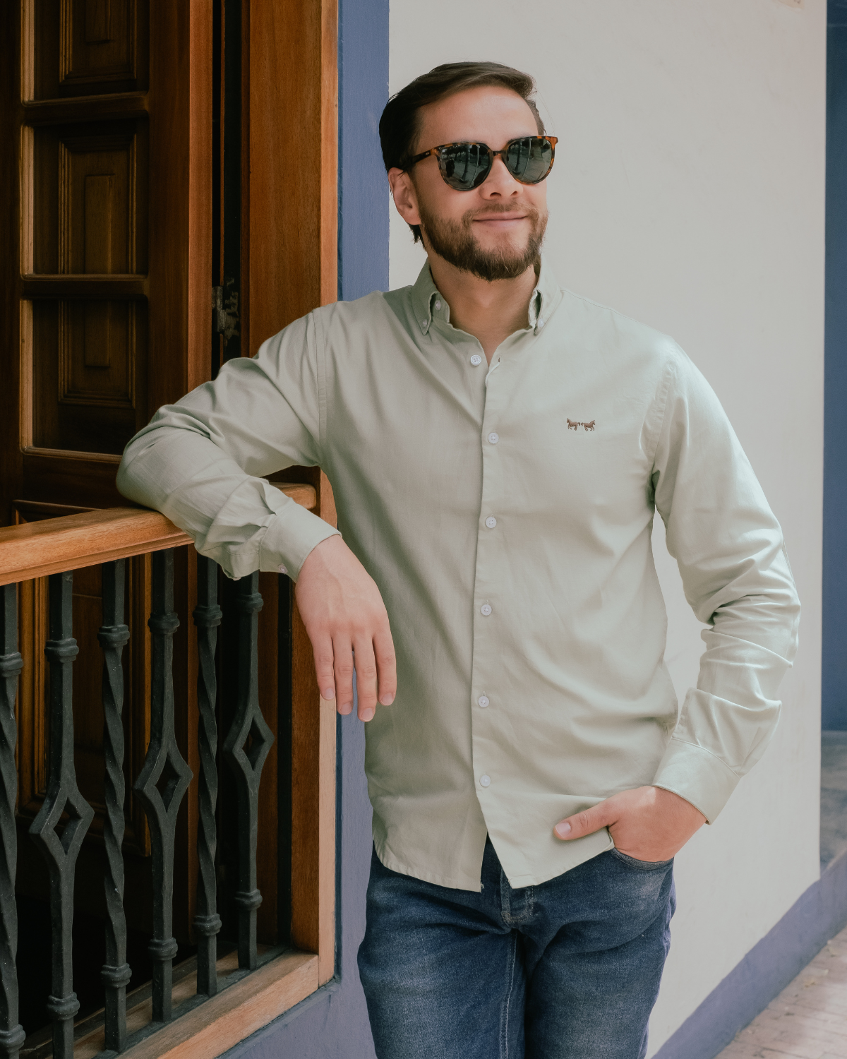 Camisa Oxford Pistacho