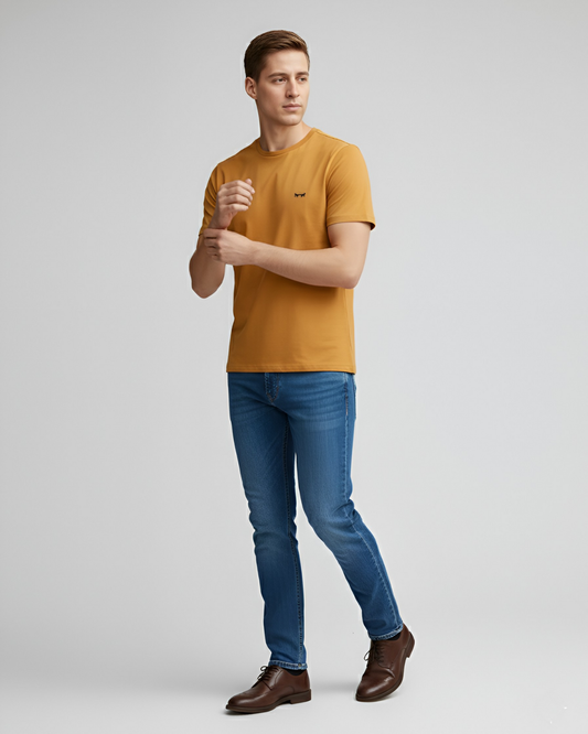 Camiseta Pima Mostaza