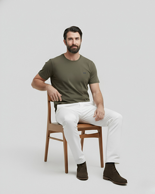 Camiseta Pima Verde Olivo
