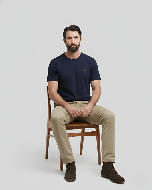 Camiseta Pima Azul Oscuro