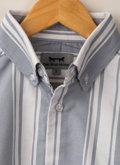 Camisa Oxford Gris Rayas