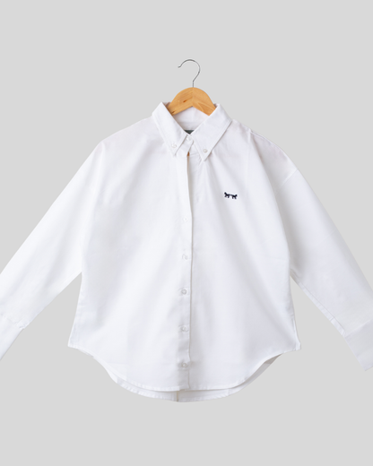 Camisa Oxford Blanca Clásica Mujer
