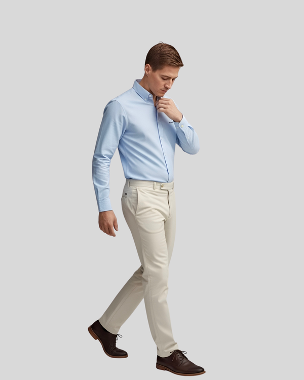 Camisa Oxford Azul Claro