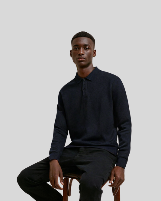 Negro Jacquard Polo