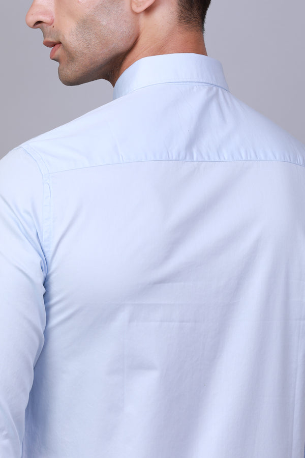 Camisa Oxford Azul Claro