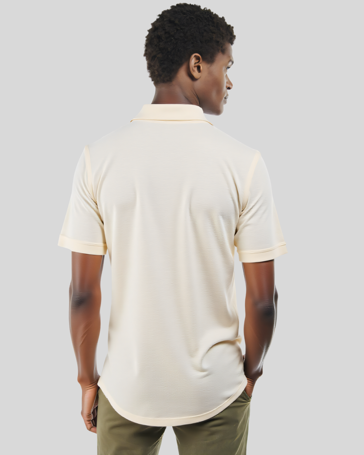 Polo Manga Corta Jacquard Mid White